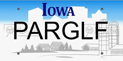 PARGLF Iowa License Plate
