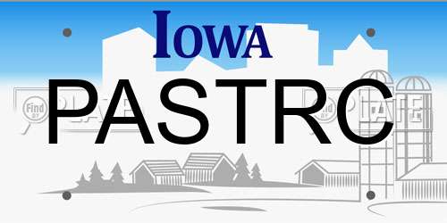 PASTRC Iowa License Plate