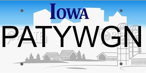 PATYWGN Iowa License Plate