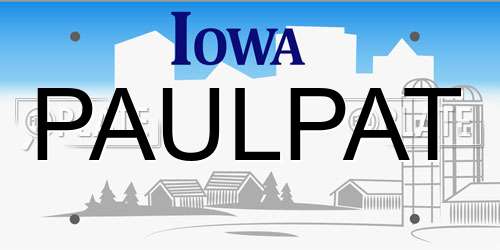PAULPAT Iowa License Plate