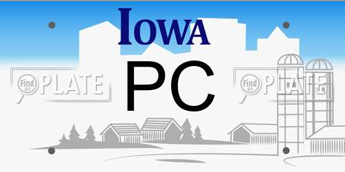 PC Iowa License Plate