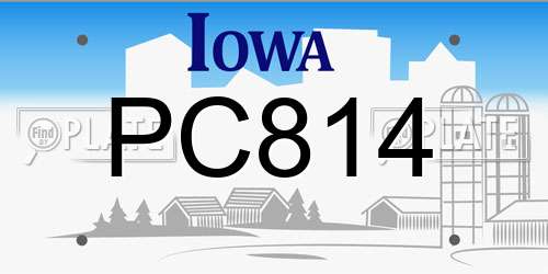 PC814 Iowa License Plate