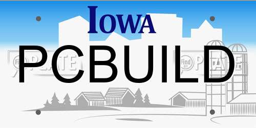 PCBUILD Iowa License Plate
