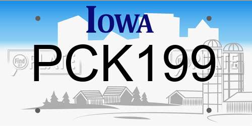 PCK199 Iowa License Plate