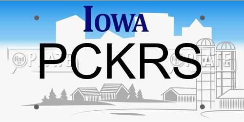 PCKRS Iowa License Plate