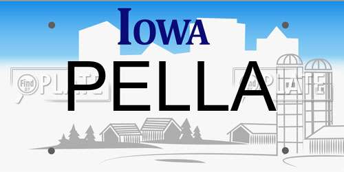 PELLA Iowa License Plate