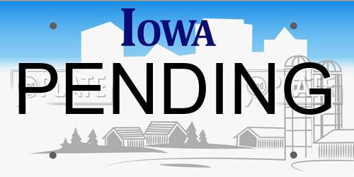 PENDING Iowa License Plate