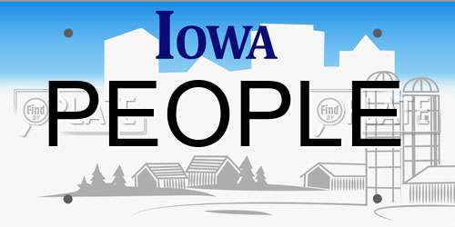 PEOPLE Iowa License Plate