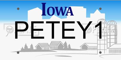 PETEY1 Iowa License Plate