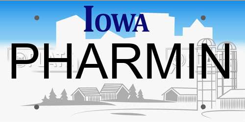 PHARMIN Iowa License Plate