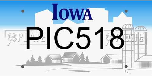 PIC518 Iowa License Plate