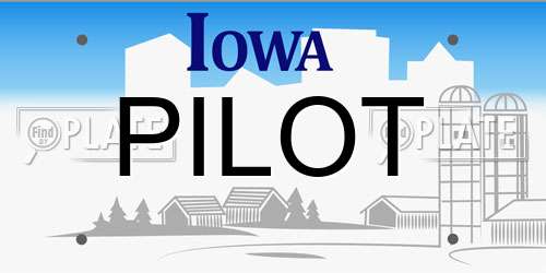 PILOT Iowa License Plate