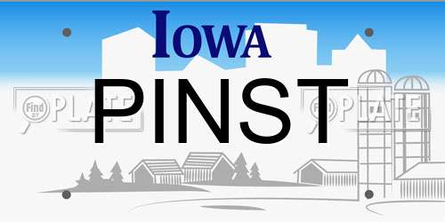PINST Iowa License Plate