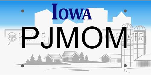 PJMOM Iowa License Plate