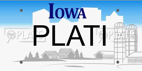 PLATI Iowa License Plate