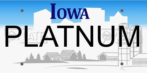 PLATNUM Iowa License Plate