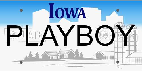 PLAYBOY Iowa License Plate