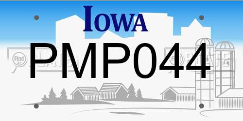 PMP044 Iowa License Plate