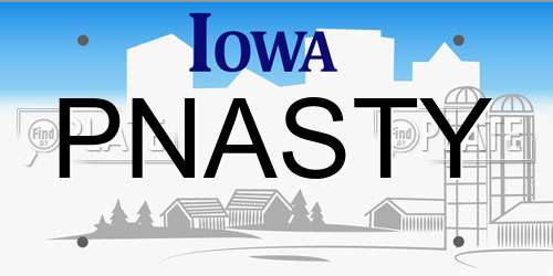 PNASTY Iowa License Plate