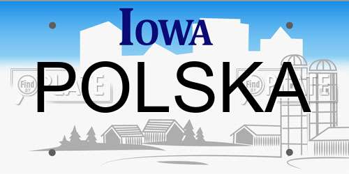 POLSKA Iowa License Plate