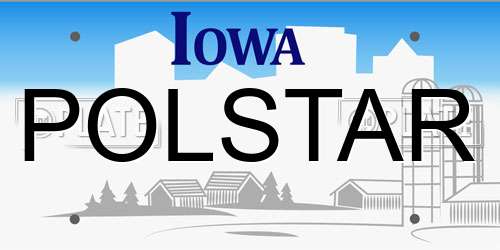 POLSTAR Iowa License Plate