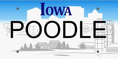 POODLE Iowa License Plate