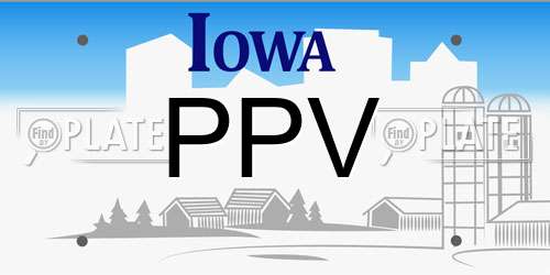 PPV Iowa License Plate