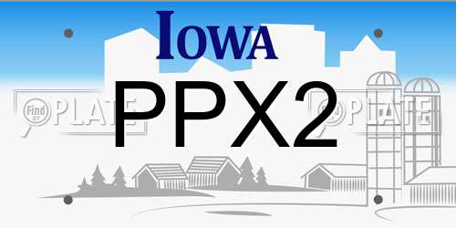 PPX2 Iowa License Plate
