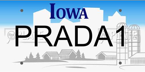 PRADA1 Iowa License Plate