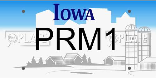 PRM1 Iowa License Plate