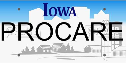 PROCARE Iowa License Plate