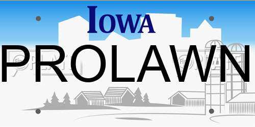 PROLAWN Iowa License Plate