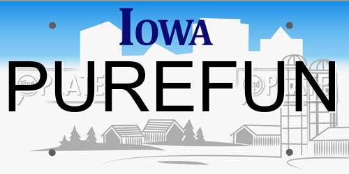 PUREFUN Iowa License Plate
