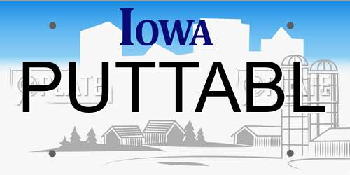 PUTTABL Iowa License Plate