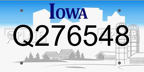 Q276548 Iowa License Plate
