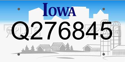 Q276845 Iowa License Plate