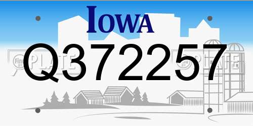 Q372257 Iowa License Plate