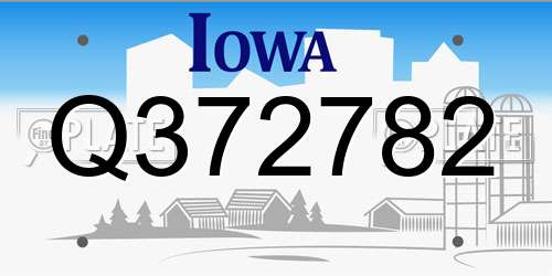 Q372782 Iowa License Plate