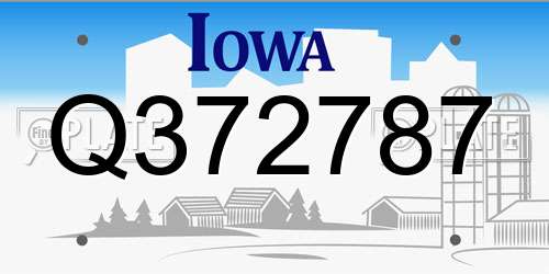 Q372787 Iowa License Plate