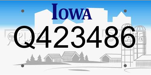 Q423486 Iowa License Plate