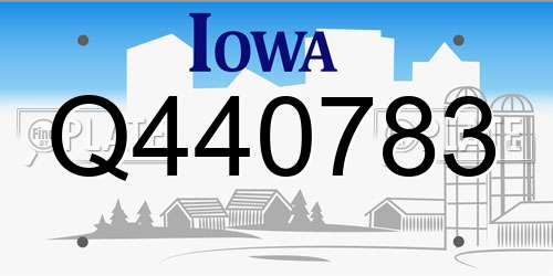 Q440783 Iowa License Plate