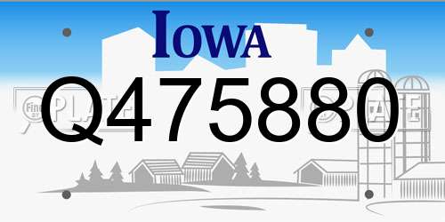 Q475880 Iowa License Plate