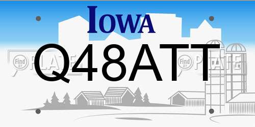 Q48ATT Iowa License Plate