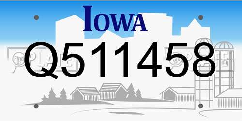Q511458 Iowa License Plate