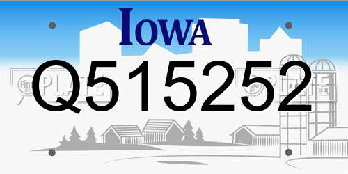 Q515252 Iowa License Plate