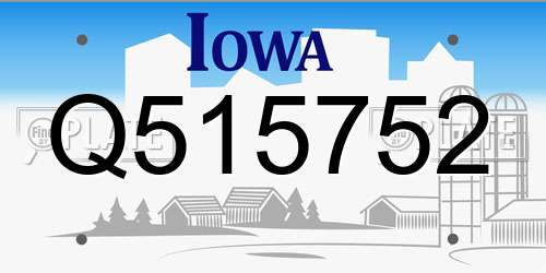 Q515752 Iowa License Plate