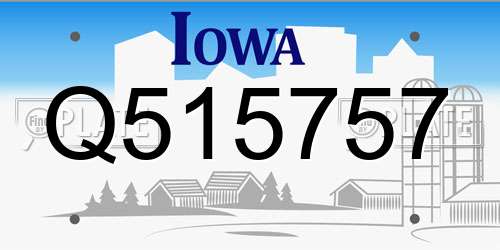 Q515757 Iowa License Plate