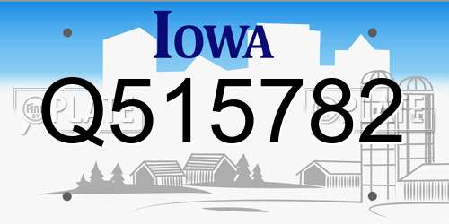 Q515782 Iowa License Plate