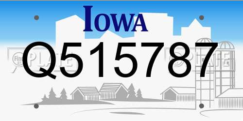 Q515787 Iowa License Plate