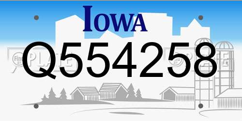 Q554258 Iowa License Plate